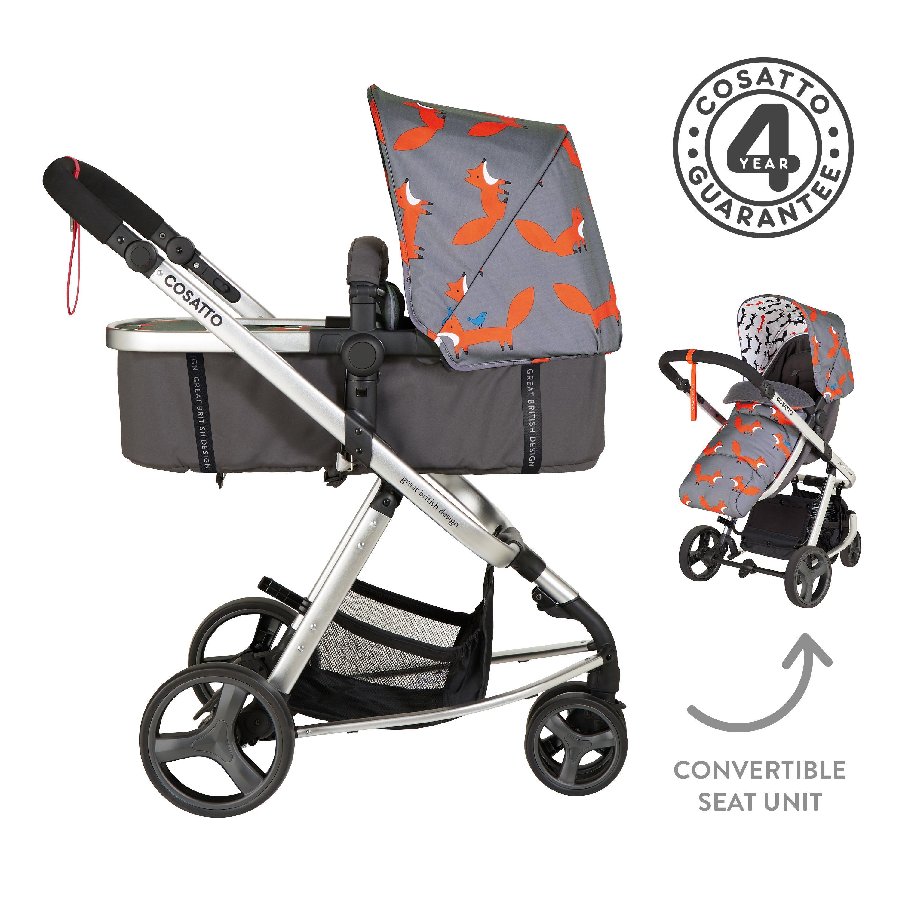 Giggle Mix Pram and Pushchair Mister Fox